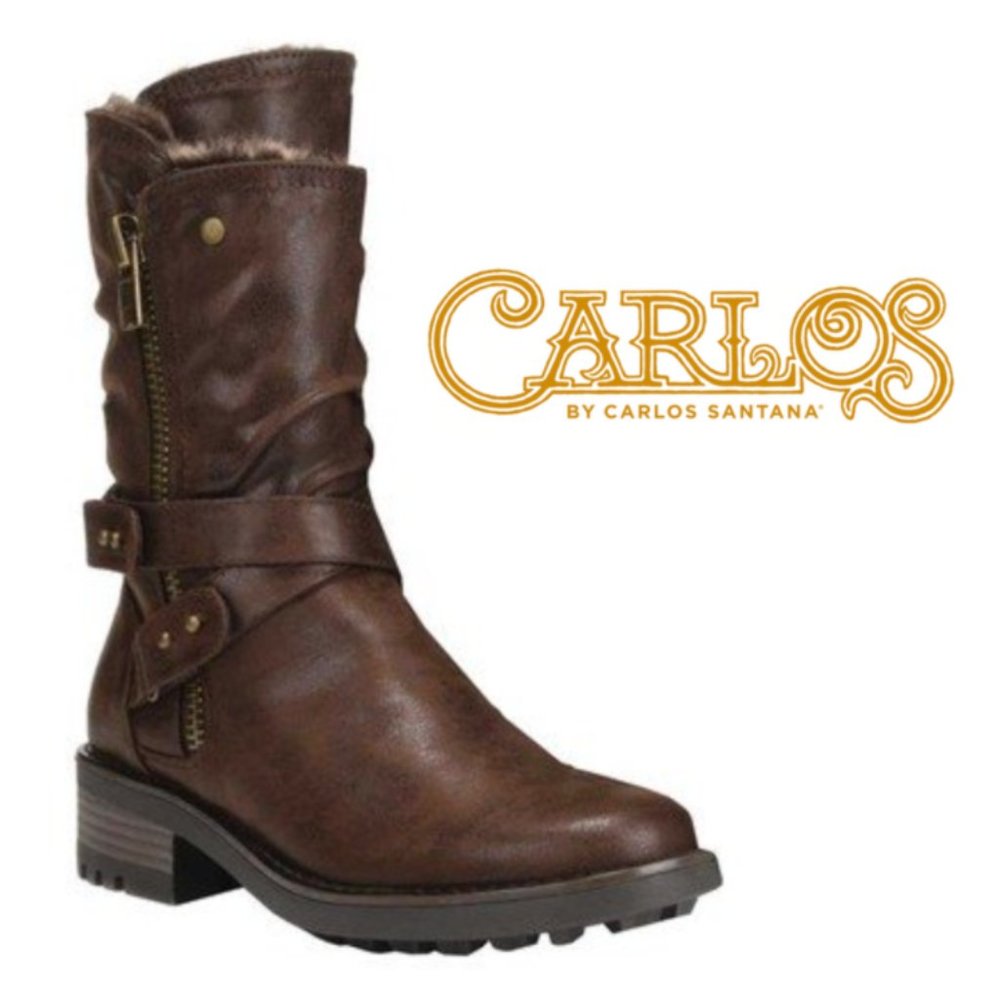 Carlos Santana Moto Boots Size 9.5